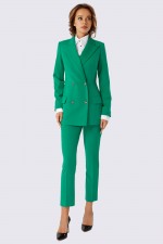 Пиджак зеленый двубортный